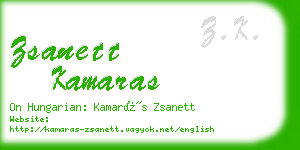 zsanett kamaras business card